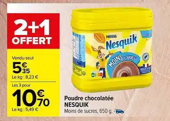Carrefour Poudre chocolatée nesquik offre