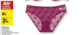 Carrefour Slip femme offre