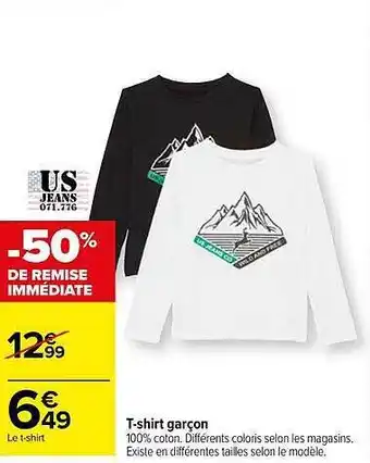 Carrefour T-shirt garçon offre