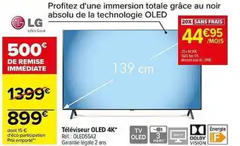 Carrefour Téléviseur oled 4k lg offre