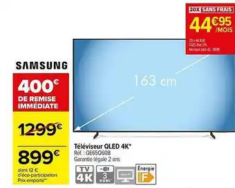 Carrefour Téléviseur qled 4k samsung offre