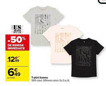 Carrefour T-shirt femme offre