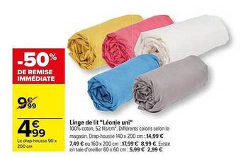 Carrefour Linge de lit offre