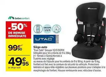 Carrefour Siège-auto bebeconfort offre