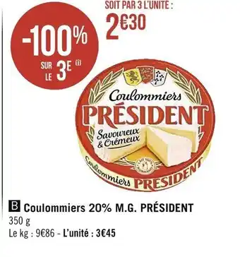 Casino Supermarchés Coulommiers 20% M.G Président offre