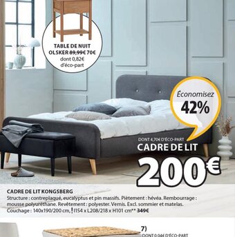 JYSK Cadre de Lit Kongsberg offre