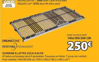 JYSK Sommier a Lattes Gold A30 Fix offre