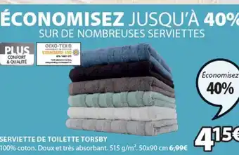 JYSK Serviette de toilette Torsby offre