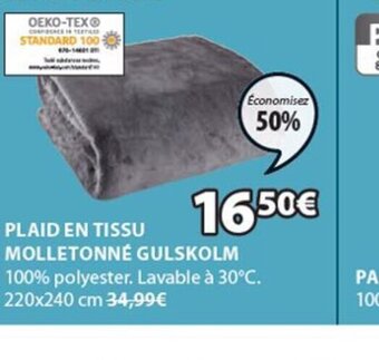 JYSK Plaid En Tissu Molletonné Gulskolm offre