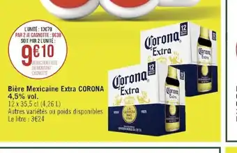 Géant Casino Biere Mexicaine Extra Corona 4,5%vol offre