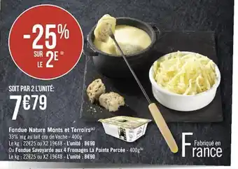 Géant Casino Fondue Nature Monts Et Terroirs offre