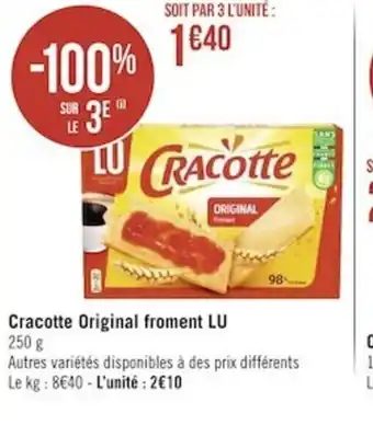 Géant Casino Cracotte Original Froment Lu offre
