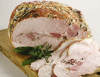 Jambon cuit supérieur rôti aux herbes