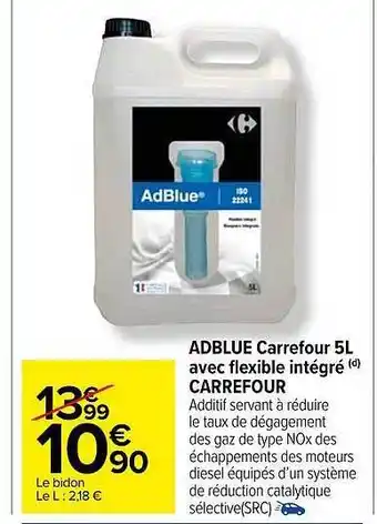 Carrefour Market Adblue carrefour 5l avec flexible intégré carrefour offre