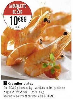 Géant Casino Crevettes cuites offre