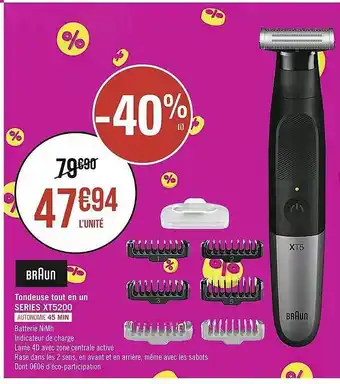 Géant Casino Tondeuse tout en un series xt5200 braun offre
