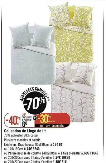 Géant Casino Collection de linge de lit offre