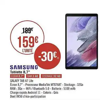 Géant Casino Tablette 8,7 offre