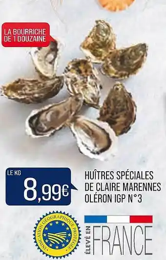 Match Huîtres spéciales de claire marennes oléron igp n°3 offre