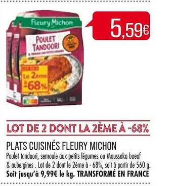 Match Plats cuisinés fleury michon offre