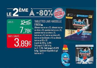 Match Tablettes lave-vaisselle finish offre