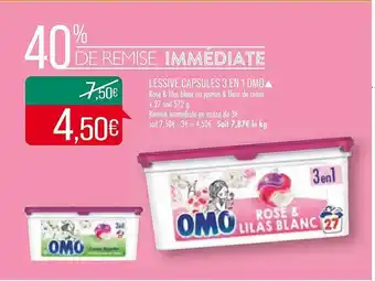 Match Lessive capsules 3 en 1 omo offre