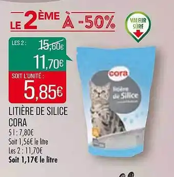 Match Litière de silice cora offre
