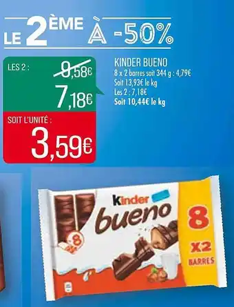 Match Kinder bueno offre