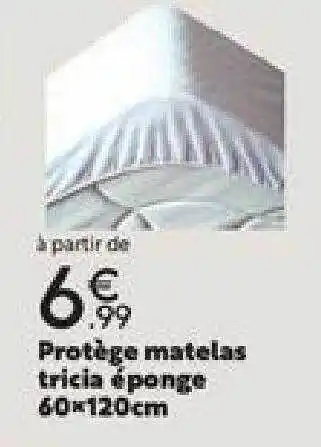 ProtÚge matelas tricia éponge 60 x 120 cm
