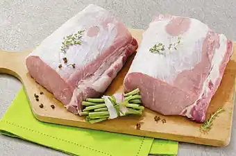 Porc filet ou échine sans os à rotir