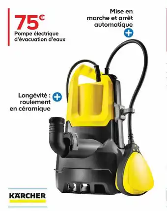 Castorama Pompe électrique d'évacuation d'eaux kärcher offre