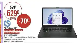 Géant Casino Pc portable 17 offre