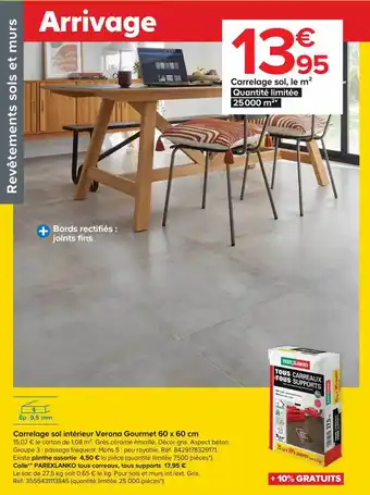 Castorama Carrelage sol intérieur verona gourmet 60 x 60 cm offre