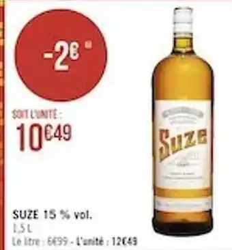 Géant Casino Suze 15% vol. offre