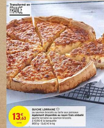 Intermarché Quiche lorraine offre