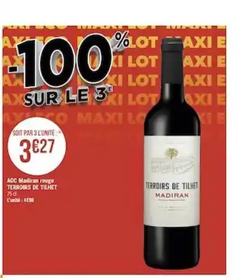 Géant Casino Aoc madiran rouge terroirs de tilhet offre