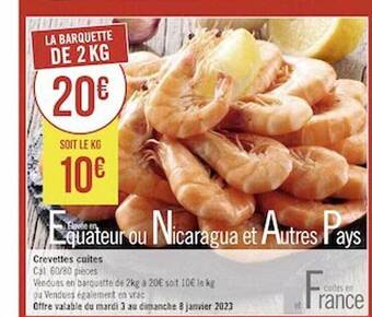 Géant Casino Crevettes cuites offre