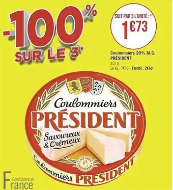 Coulommiers 20% m.g. président