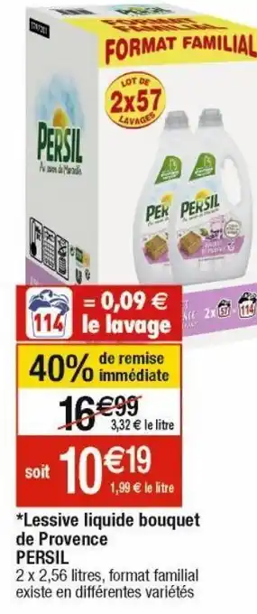 Cora x Carrefour Lessive liquide persil offre