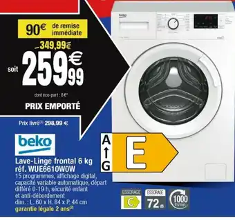 Cora x Carrefour Lave-linge beko offre