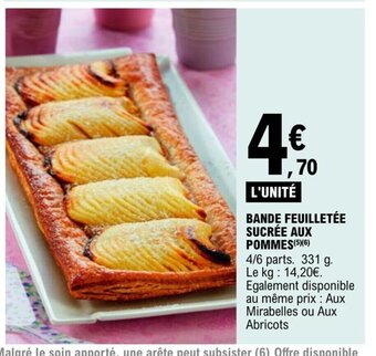 E.Leclerc Bande Feuilletée Sucree Aux Pommes offre