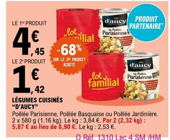 E.Leclerc Legumes Cuisines d'Aucy offre