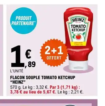 E.Leclerc Flacon Souple Tomato Ketchup Heinz offre