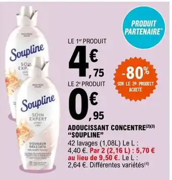 E.Leclerc Adoucissant Concentre Soupline offre