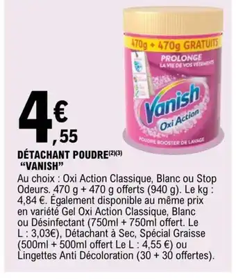 E.Leclerc Détachant Poudre Vanish offre