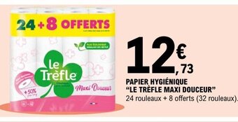 E.Leclerc Papier Hygienique Le Trefle Maxi Douceur offre