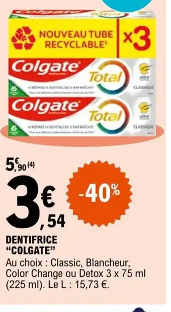 E.Leclerc Dentifrice Colgate offre