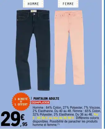 E.Leclerc Pantalon Adulte offre