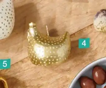 Monoprix Bougie Poule doré Pois Blancs Petit modèle offre
