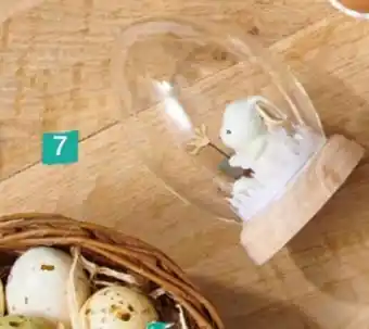 Monoprix Boule en Verre Lapin Avec Des Fleurs offre